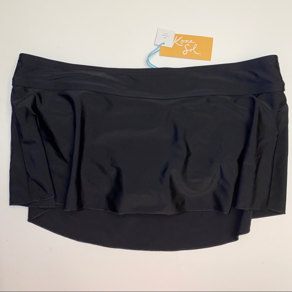 KONA SOL Black Swim Skirt Sz L